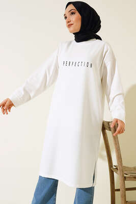 Perfection Baskılı Tunik Ekru 