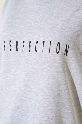 Perfection Baskılı Tunik Gri - Tunik
