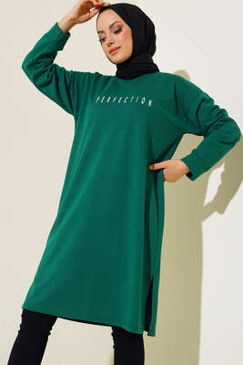 Perfection Baskılı Tunik Zümrüt Yeşili 
