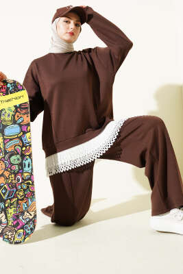 Pilise Garnili Takım Kahve - İkili Takım