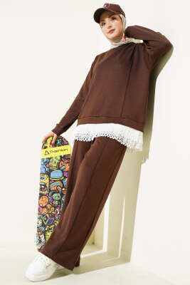 Pilise Garnili Takım Kahve - İkili Takım