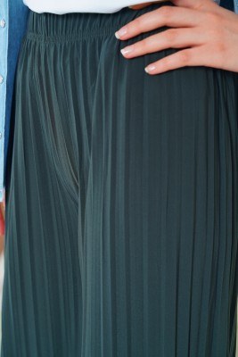 Piliseli Lazer Kesim Füme Pantolon - Pantolon