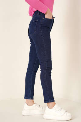Regular Fit Likralı Pantolon Koyu Mavi - Pantolon