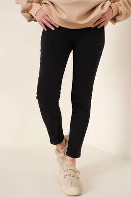 Regular Fit Likralı Pantolon Siyah - Pantolon