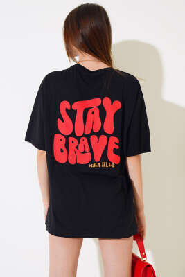Remember Baskılı T-shirt Siyah - Yeni Giyim