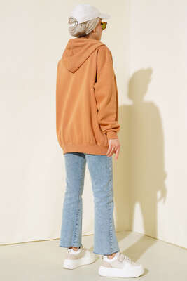 Şardonlu Oversize Hırka Camel - Hırka