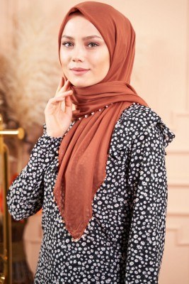 Selvi Boylum Al Yazmalım Kiremit Tülbent 