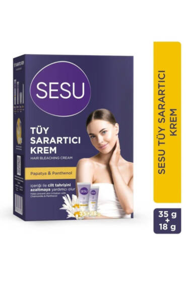 Sesu Tüy Sarartıcı Krem 35 ml +Aktivatör 18 ml - Yılın Fırsatı