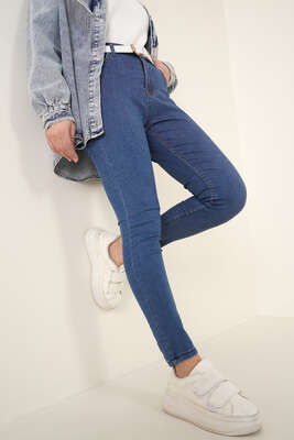 Skinny Jean Likralı Pantolon Koyu Mavi - Kot Pantolon