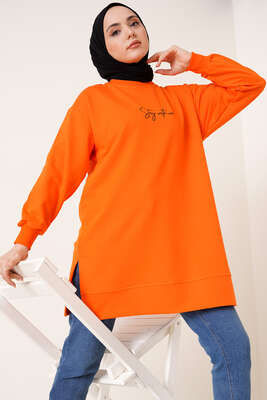 Stay With Me Baskılı Oranj Tunik 