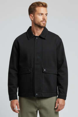 Torba Cep Gabardin Erkek Ceket Siyah - 2512