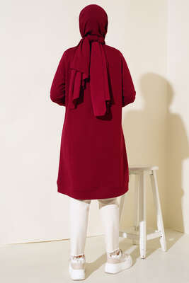 Torba Cepli Zincirli Tunik Bordo - Tunik