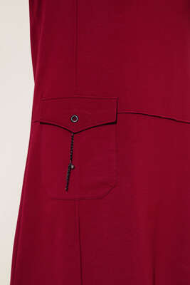 Torba Cepli Zincirli Tunik Bordo - Tunik