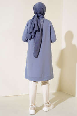 Torba Cepli Zincirli Tunik Mavi - Tunik