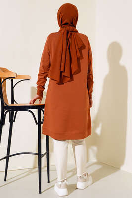 Torba Cepli Zincirli Tunik Taba - Tunik