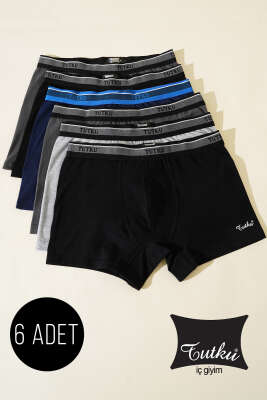 Tutku 6'lı Tiger Erkek Spor Boxer Kombin