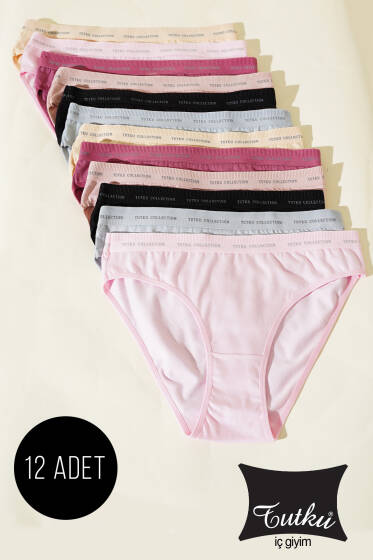  Tutku Bayan 12'li Perla Bikini Kombin - Slip Külot