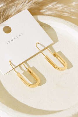 U Çengel Küpe Gold - Küpe