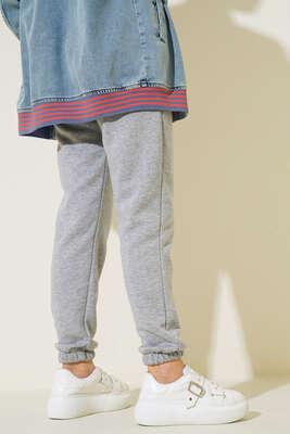 Üç İplik Jogger Pantolon Gri - Pantolon