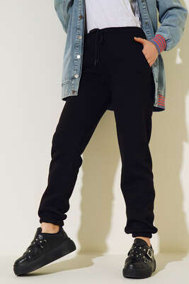 Üç İplik Jogger Pantolon Siyah - Pantolon