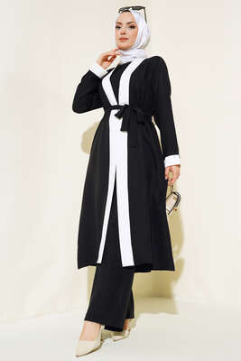 Üçlü Kimono Takım Siyah 