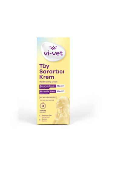 Vi-Vet Tüy Sarartıcı Krem 70 ml+ Aktivatör Krem 35 ml - Tüy Dökücü