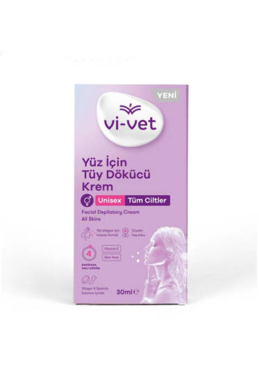 Vi-Vet Yüz İçin Tüy Dökücü Krem Tüm Ciltler - Tüy Dökücü