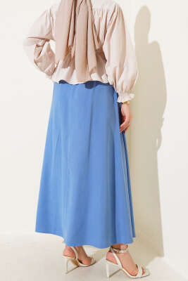 Yandan Cepli Basic Etek Indıgo - Etek