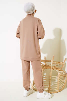 Loyşa Yarım Fermuarlı İkili Takım Latte - İKİLİ TAKIM