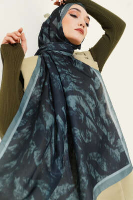 Zebra Desen Şal Çağla Yeşili 