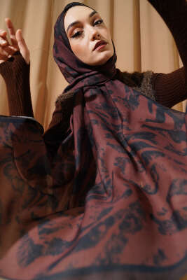 Zebra Desen Şal Kiremit 